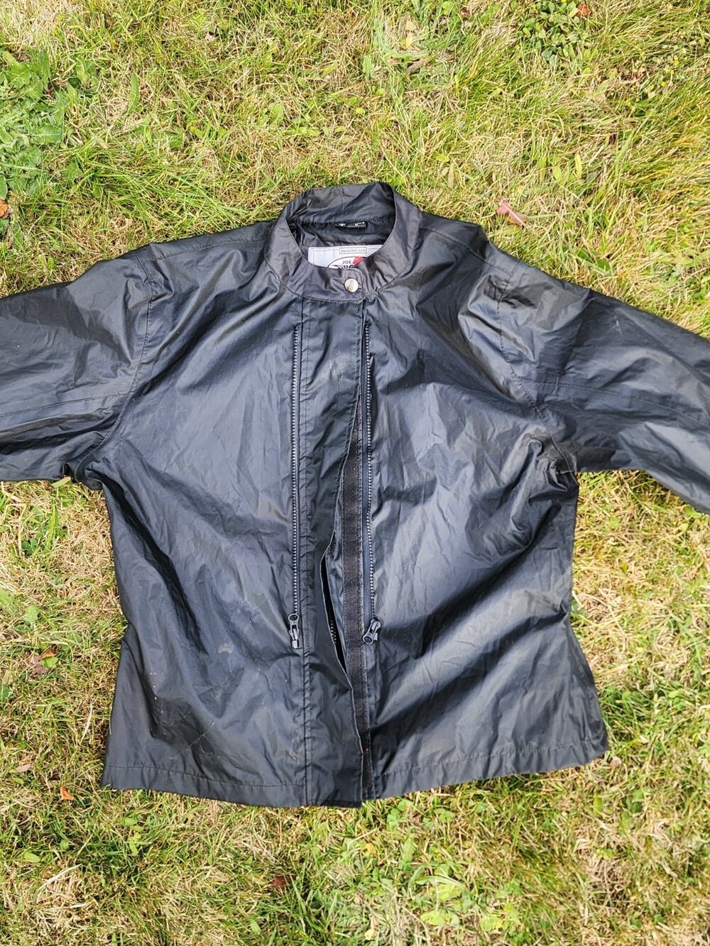 Joe Rocket Motorcycle Windbreaker Womens L Black Weatherproof Jacket Full Zip